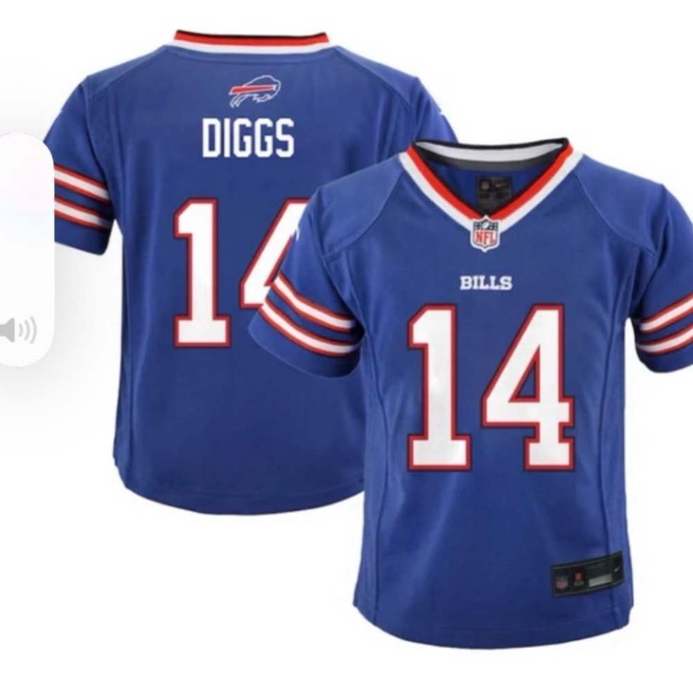 NIKE Buffalo Bills #14 Stefon DIGGS NFL Jersey KIDS BOYS size Small 4 Royal Blue